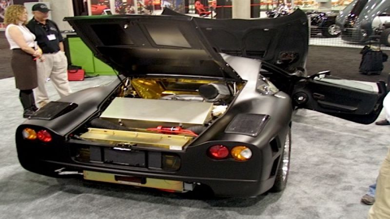 A Captstone Turbine mounted in a Factory 5 GT40 with batteries