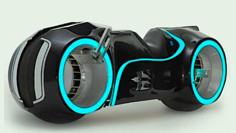 A uniquer Tron-like electric motorcycle you could auction off right now