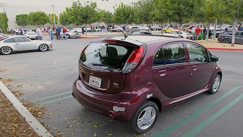An EV at Cars And Coffee
