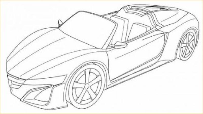 Rumored Acura NSX Spider drawing