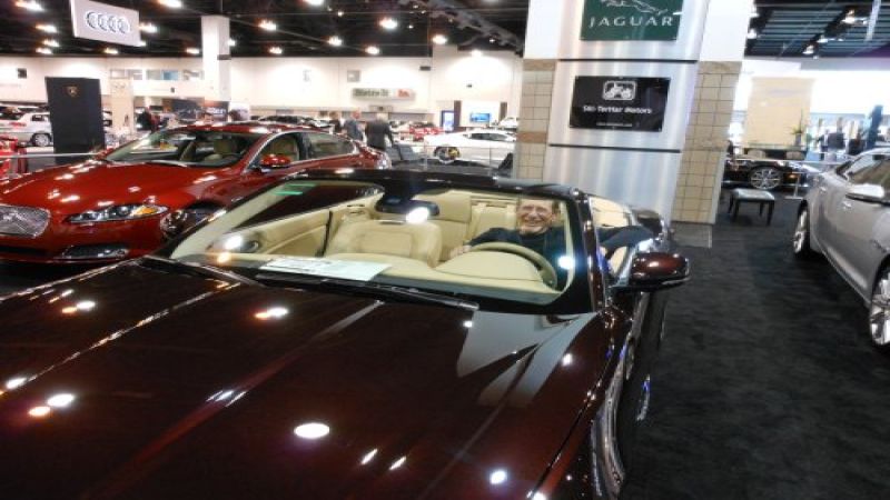 Don Bain cruisin the show in a Jag