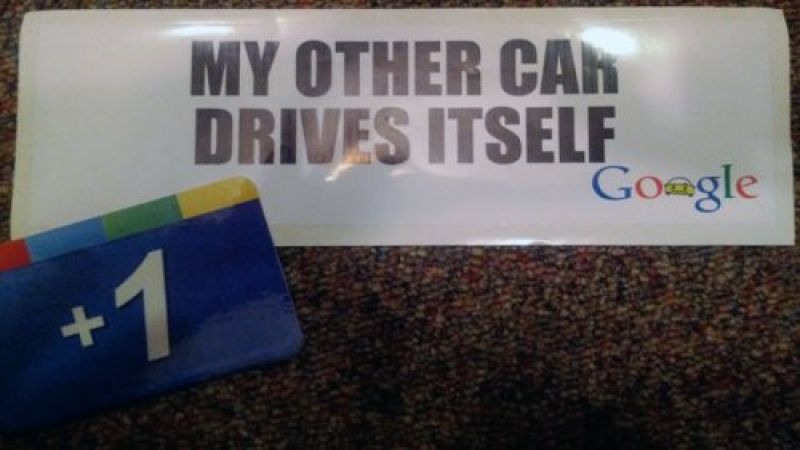 My Other Car Drives Itself Google bumper sticker