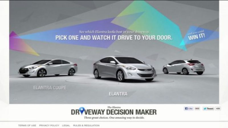 Hyundai Driveway Decision Maker (screen cap)