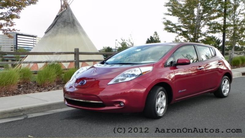2012 Nissan LEAF and a teepee