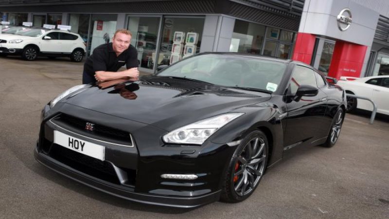 Sir Chris Hoy and his Nissan GT-R