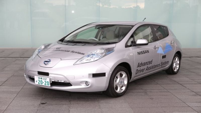 Self-driving Nissan LEAF