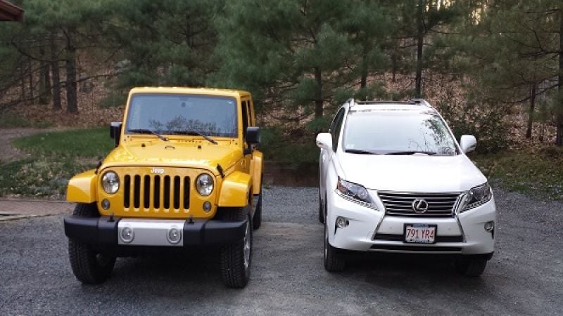 2015 Lexus RX 350 vs. Jeep Wrangler Unlimited Sahara 4X4
