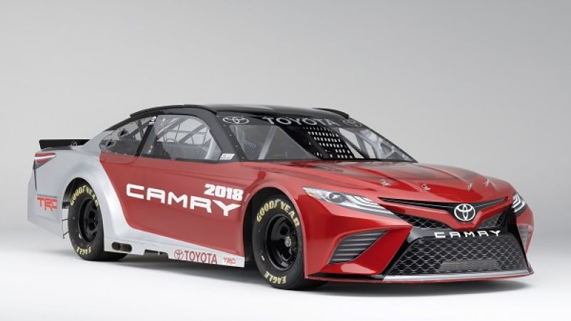NASCAR Camry shows off Toyota's new grill design.