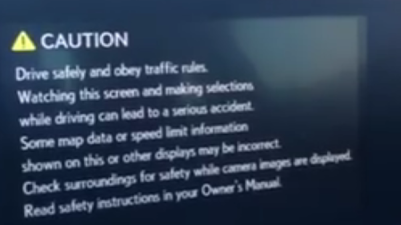 Failed Lexus Over the Air Update to Nav System Angers Customers