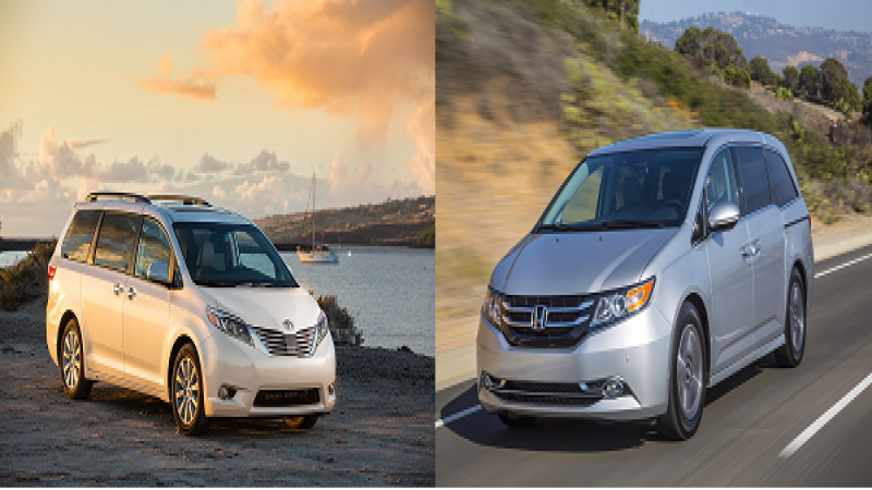 2016 Toyota Sienna vs. Honda Odyssey Minivan Comparison