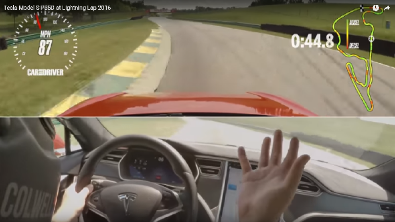 Tesla Model S Disappoints On Racetrack Video