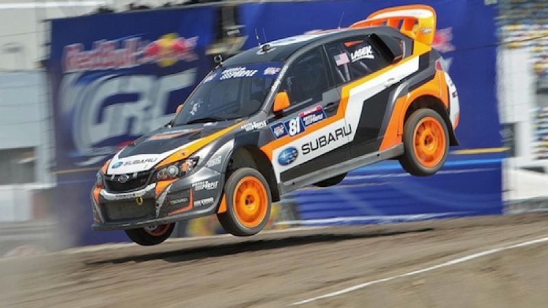 Subaru WRX STI performs flawlessly in extreme heat as Lasek screams