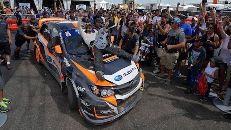 Lasek surprises with silver driving Subaru WRX STI at GRC X Games