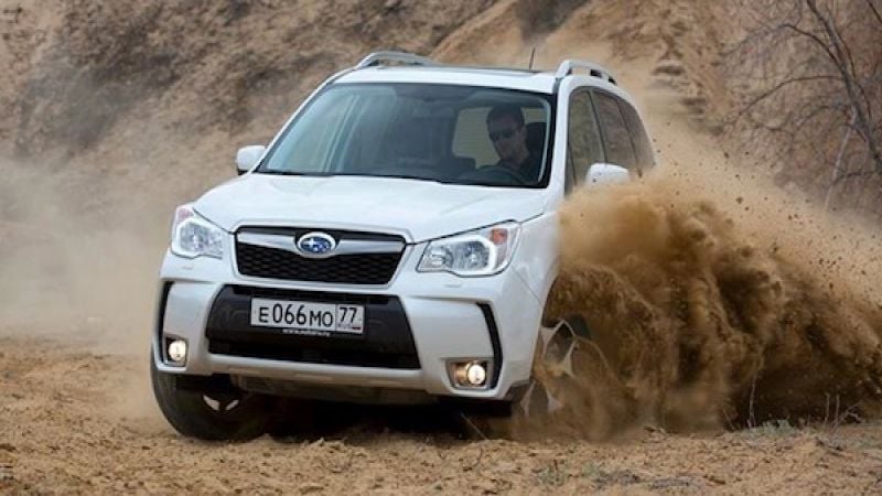 2014 Subaru Forester is getting hot in frigid cold Russia 