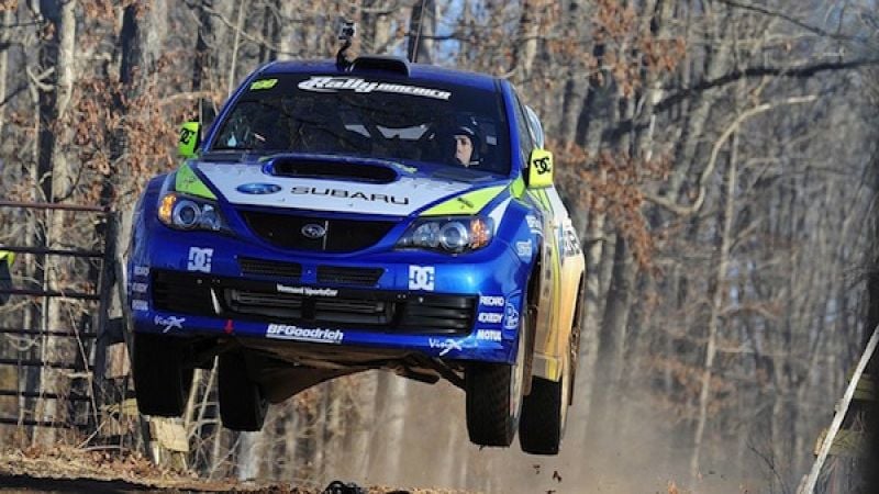 Travis Pastrana returns to driving a 2014 Subaru WRX STI at the 100 Acre Wood