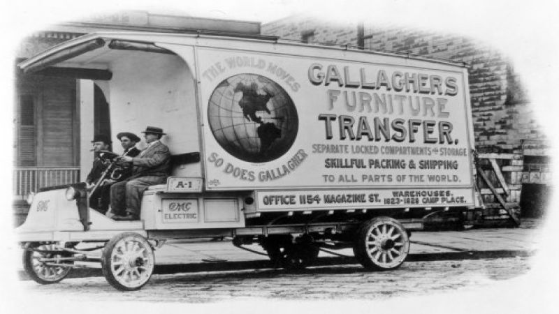 Note the words, GMC Electric near the driver