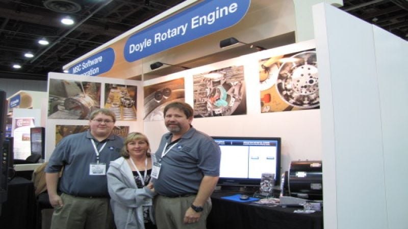 Display of Doyle Rotary Engine at SAE World Congress 2012