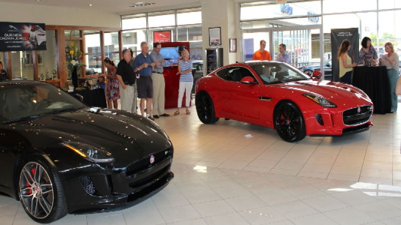 Jaguar F-Type in dealer showroom