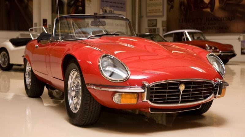 Jay Leno's modified Red XKE Roadster