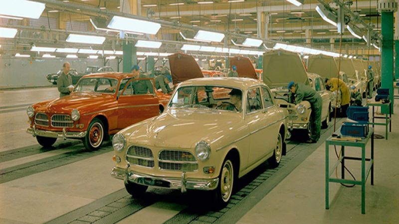 Volvo Amazons on the Production Line