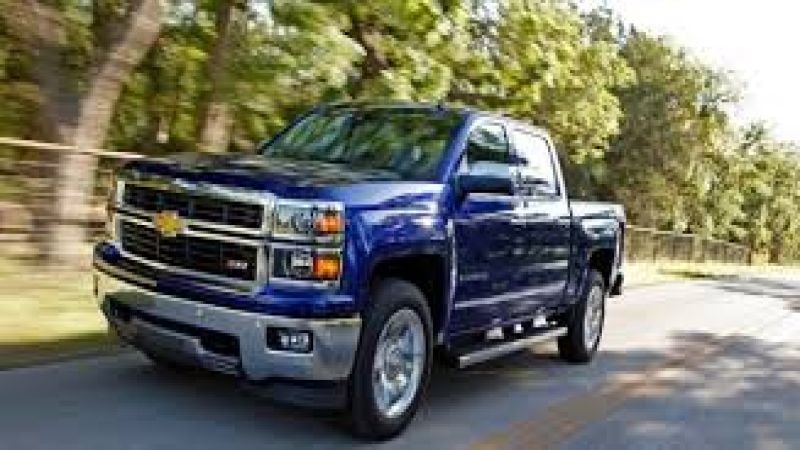 2014 Chevy Silverado Blue Color front profile