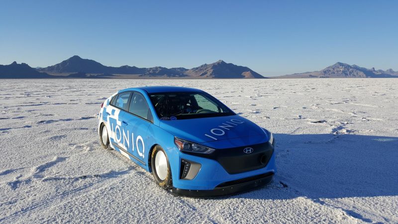 Hyundai Ioniq Hybrid Sets Land Speed Mark