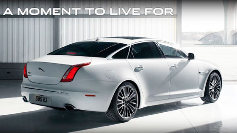 The 2013 Jaguar XJL Ultimate in Polaris White. From the Jaguar website.