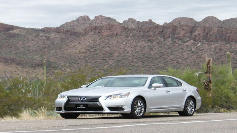 The 2013 Lexus LS near Saguaro National Park. Photo © 2012 by Don Bain