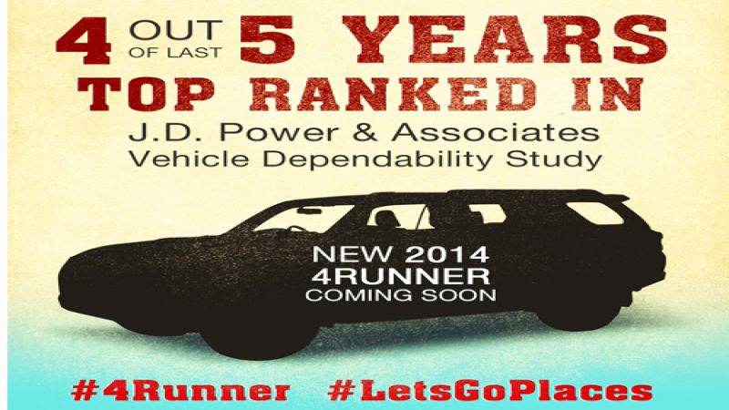 A detail of the 2014 Toyota 4Runner info graphic. Image courtesy of Toyota.