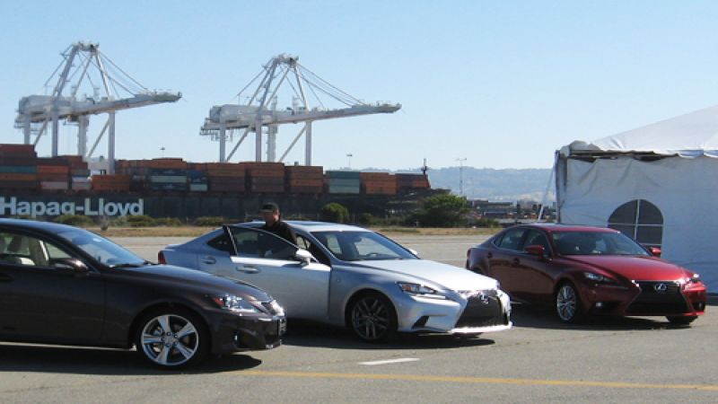 The 2014 Lexus IS models at Alamdea Naval Station. Photo © 2013 by Don Bain