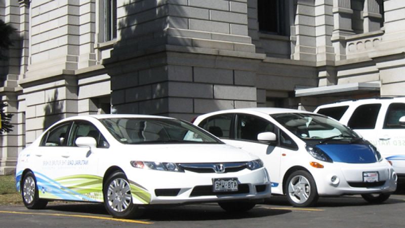 Alternative vehicles at the 2013 Denver Green Car Parade Photo © 2013 Don Bain