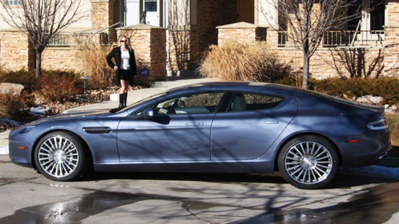 The 2012 Aston Martin Rapide & Katie McKenzie Photo © 2012 by Don Bain