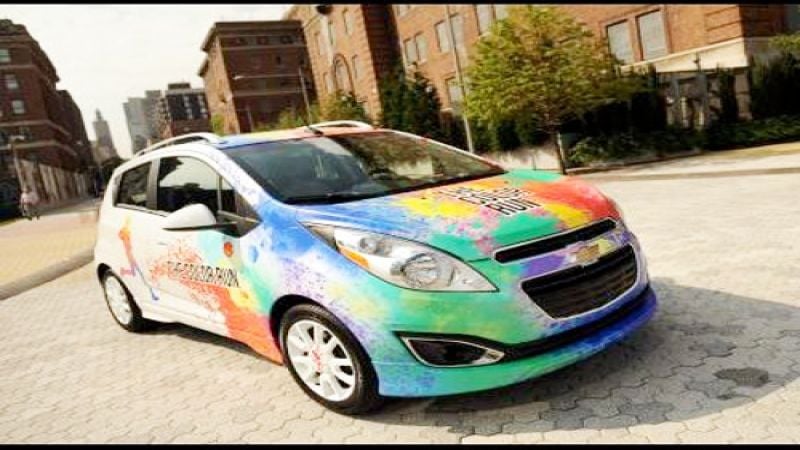 The Chevy Spark Color Run Pace Car. Photo courtesy of Chevrolet. 