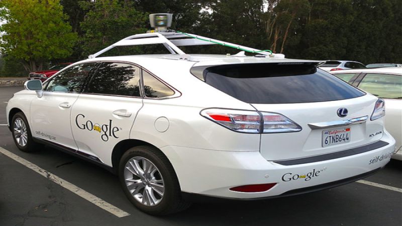 Google's Lexus RX 450h Self Driving Car. Wikimedia Creative Commons 2.0