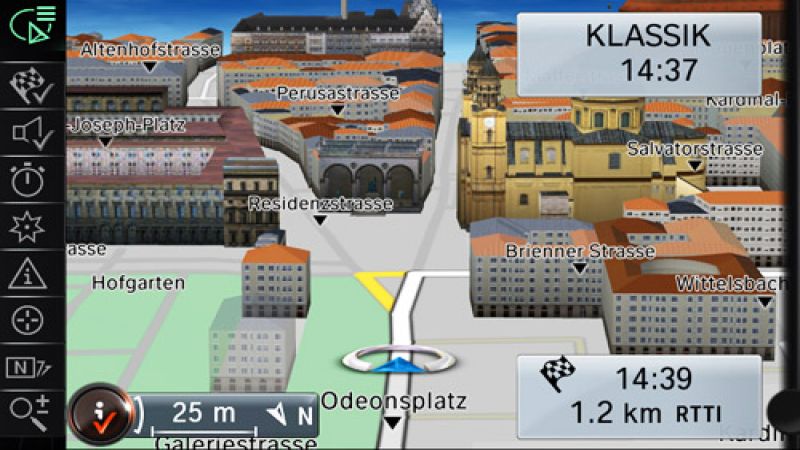 A detail of the ConnectedDrive High Guiding and 3D City modeling. © BMW USA