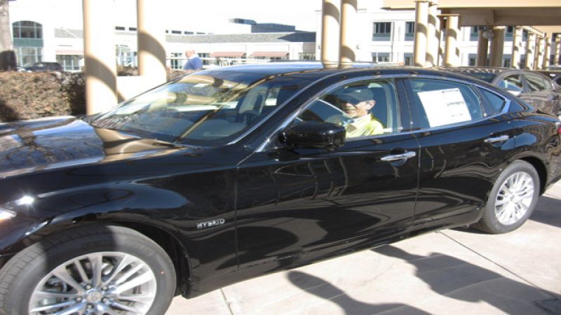 An American driver, still a bit south of 65, in a 2012 Infiniti M.  © Don Bain