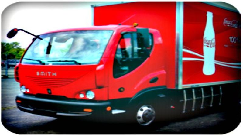 Smith Electric Vehicle's Newton zero-emission commercial delivery truck. 