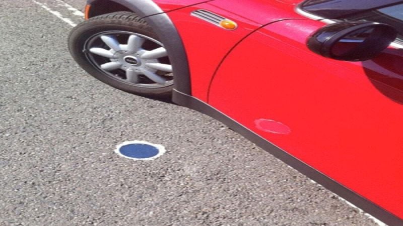 Streetline's Smart Parking sensor detects the presence of a car and sends inform