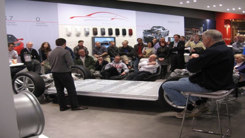 TheTesla Model S Chassis/batterpack. Photo © 2013 by Don Bain