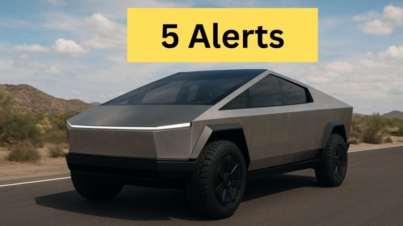 10,000 Miles In My Cybertruck Is Giving Me These 5 Alerts, Including Rolling and Shaking a Little When I Start Driving
