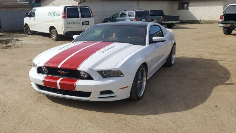2014 White Ford Mustang Coyote