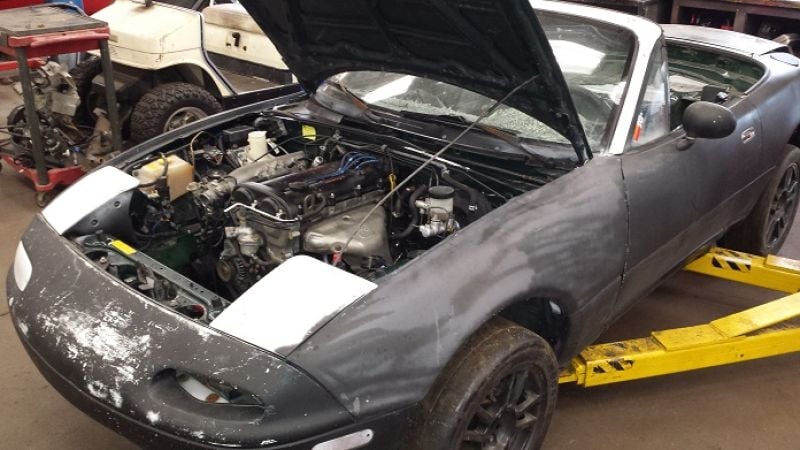 Amazing Mazda Miata engine in this race car just won't die.  