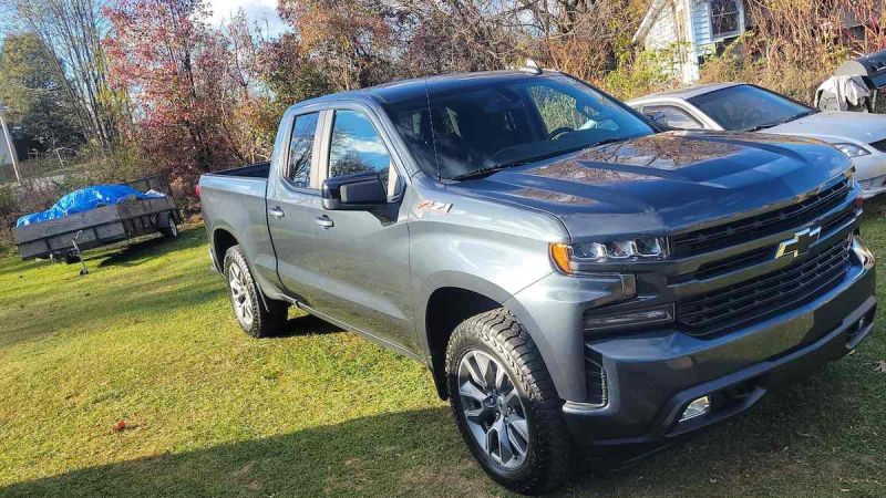 Derek Donald's 2019 Chevrolet Silverado parked in his yard