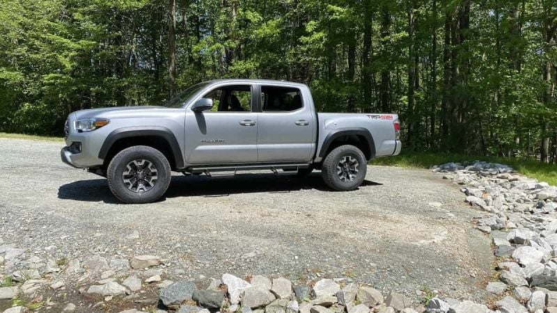 2020 Toyota Tacoma TRD Off-Road Silver Sky Metallic profile view multi-terrain select