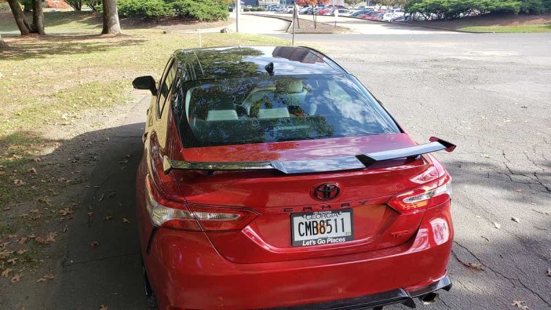 2020 Toyota Camry TRD rear view