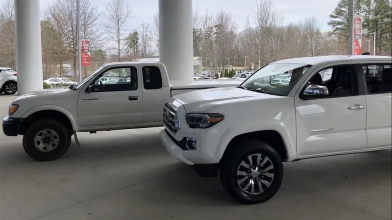 2020 Toyota Tacoma Limited Double Cab Super White 1999 Toyota Tacoma white