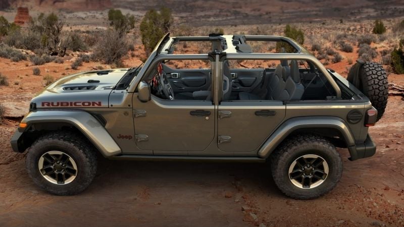 2021 Jeep Wrangler with half doors