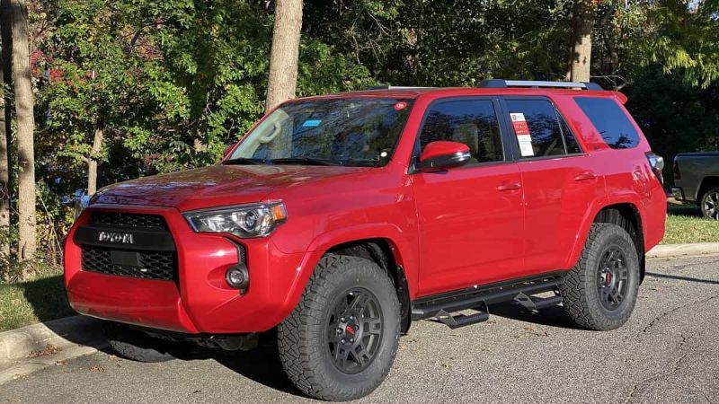 2021 Toyota 4Runner SR5 Premium Barcelona Red profile view