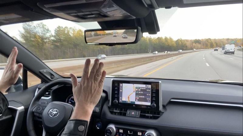 2021 Toyota RAV4 XSE Hybrid interior lane tracing assist