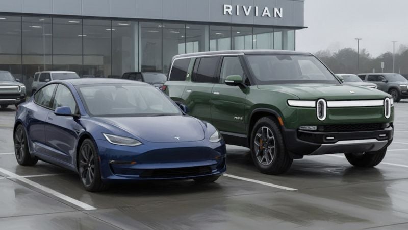 2022 Tesla Model 3 and 2025 Rivian R1S